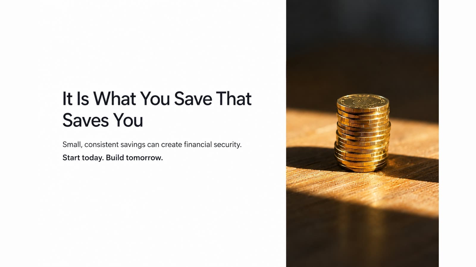 It is what you save that saves you